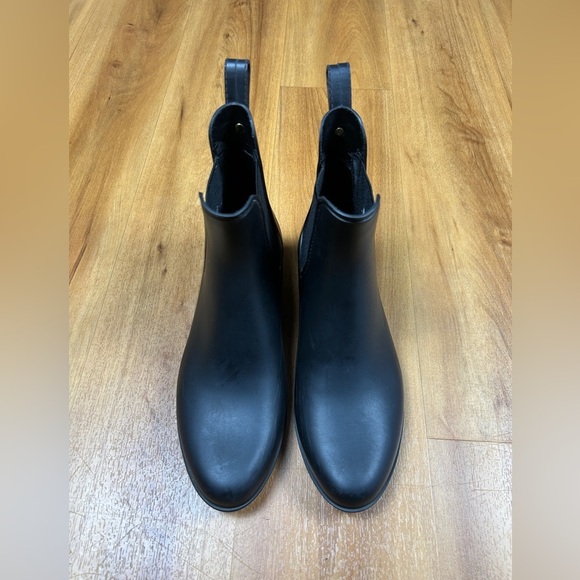 Sam Edelman Waterproof Rain Boots Womens 8M Tinsley Black Rubber Pull On Cuban - Picture 4 of 13
